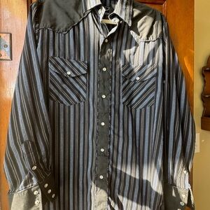 Roper Black Striped Western Shirt